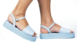 Sandália Flatform Azul Candy